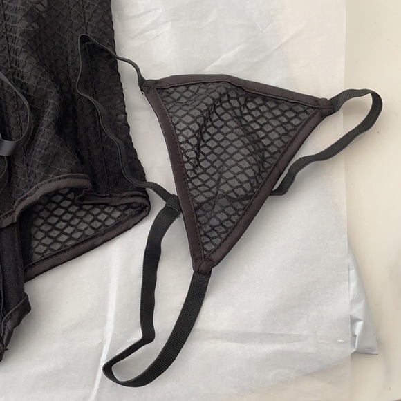 Mesh & Faux Leather Corset - Picture 9 of 9